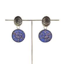Load image into Gallery viewer, Silver Stud with Amethyst and Hemetite