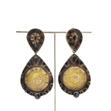 Load image into Gallery viewer, Smoky Quartz, Lime Citrine, and Hementite Dangles - Convertible Earrings