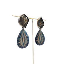 Load image into Gallery viewer, Smoky Quartz and Aquamarine Studs