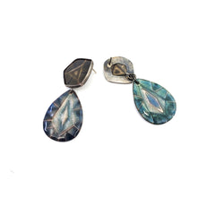 Load image into Gallery viewer, Smoky Quartz and Aquamarine Studs