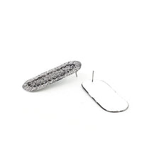 Load image into Gallery viewer, Flat Oval Black & White - Arc Squiggle Arc