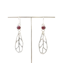 Load image into Gallery viewer, Calathea with Garnet Earrings
