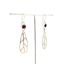 Load image into Gallery viewer, Calathea with Garnet Earrings
