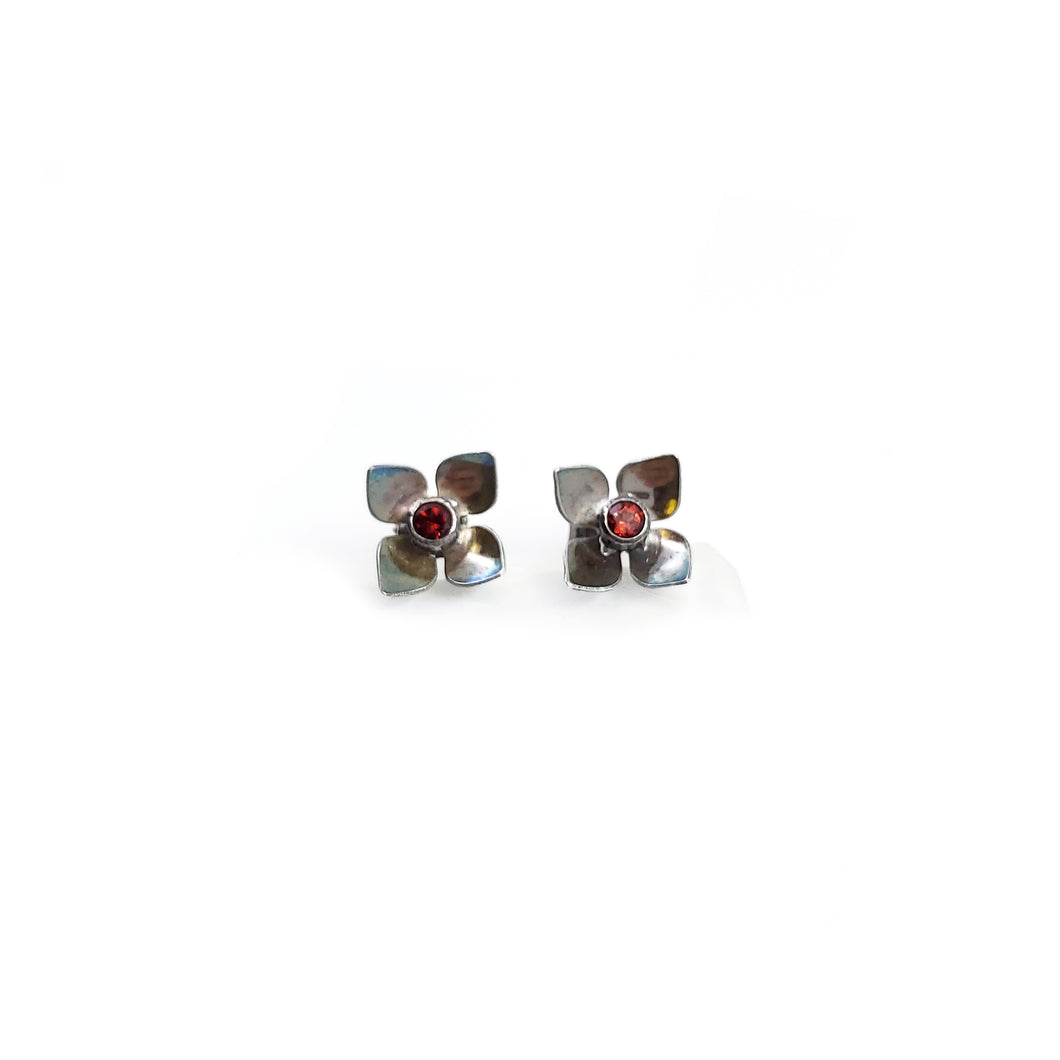 Dogwood with Garnet Studs