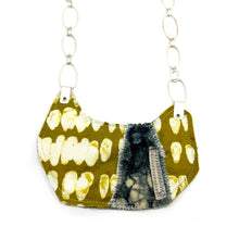 Load image into Gallery viewer, Green, Blue &amp; Grey Shield Necklace with Soft Neckpiece
