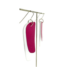 Load image into Gallery viewer, Pink Asymmetric Layered Earrings L

