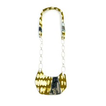 Load image into Gallery viewer, Green, Blue &amp; Grey Shield Necklace with Soft Neckpiece
