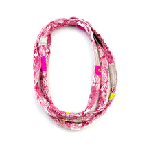 Load image into Gallery viewer, Thin Pink &amp; Citron Cord Wrap Necklace
