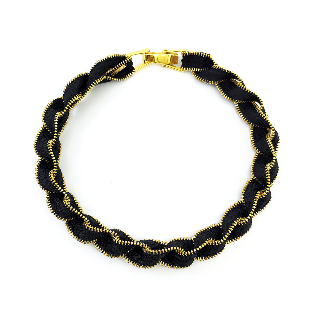 Davinci Zipper Necklace - Gold