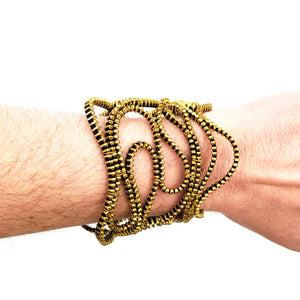 Lace Zipper Bracelet - Gold