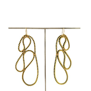 Leaf Zipper Earrings - Gold