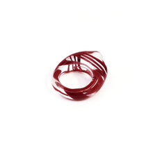 Load image into Gallery viewer, Clear with Red Wrap - Chunky Ring
