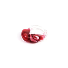 Load image into Gallery viewer, Bright Pink/White/Clear Swirl - Chunky Ring
