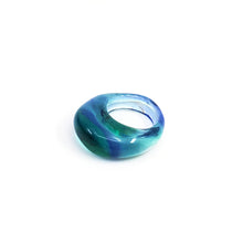 Load image into Gallery viewer, Transparent Ocean Green - Chunky Ring
