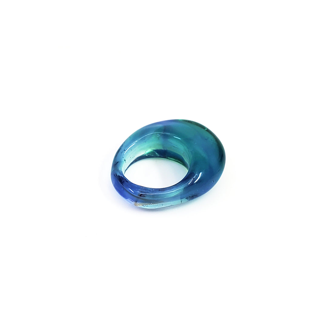 Transparent Ocean Green - Chunky Ring