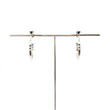 Load image into Gallery viewer, Sapphire and Aquamarine Gem Hoops
