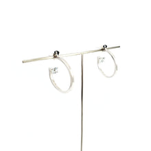 Load image into Gallery viewer, Sapphire and Aquamarine Gem Hoops
