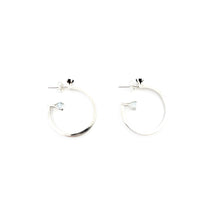 Load image into Gallery viewer, Sapphire and Aquamarine Gem Hoops
