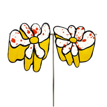 Load image into Gallery viewer, White Wallflower with Red Speckling and Yellow Shadow - Large
