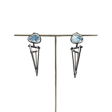 Load image into Gallery viewer, Aquamarine Dagger Earrings
