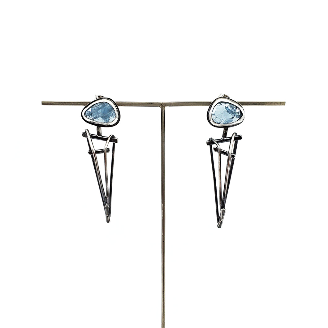 Aquamarine Dagger Earrings