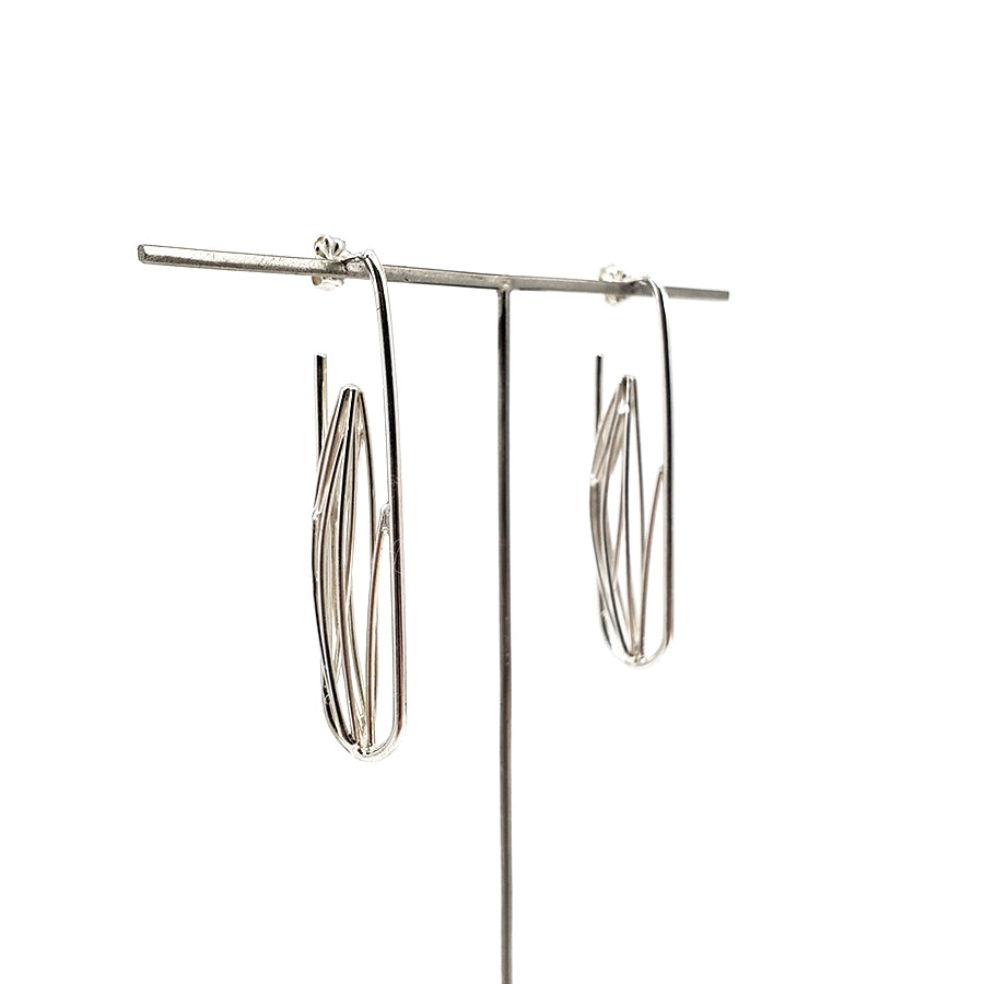 Openwork Elongated Hoops