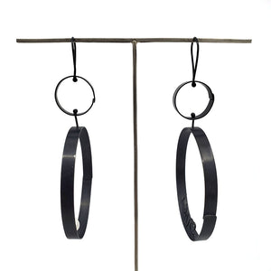Swivel Hoop on Hoop with Love and Pearl