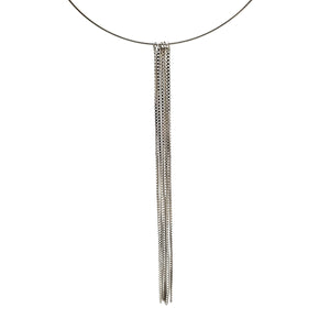 Neck Ring with Detachable Box Chain Fringe