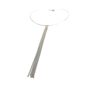 Neck Ring with Detachable Box Chain Fringe