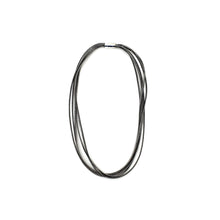 Load image into Gallery viewer, Convertible Saturn Zipper Necklace - Black and Silver

