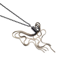 Load image into Gallery viewer, Long Necklace with Box Chain Fringe
