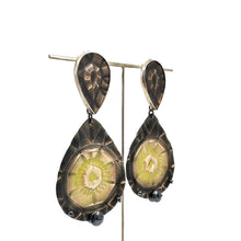 Load image into Gallery viewer, Smoky Quartz, Lime Citrine, and Hementite Dangles - Convertible Earrings
