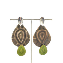 Load image into Gallery viewer, Smoky Quartz and Peridot Studs

