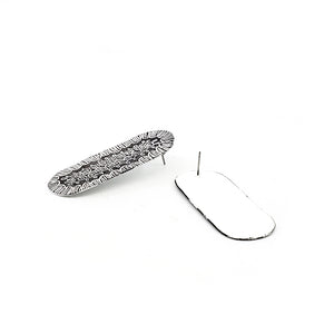 Flat Oval Black & White - Arc Squiggle Arc