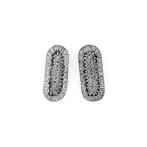 Flat Oval Black & White - Arc Squiggle Arc